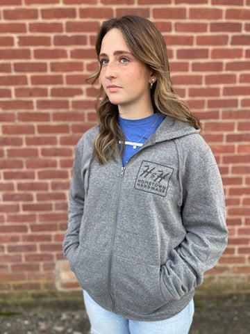 H & H Dark Grey Zip Up Hoodie